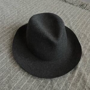 Rag & Bone dark heather grey fedora size M
